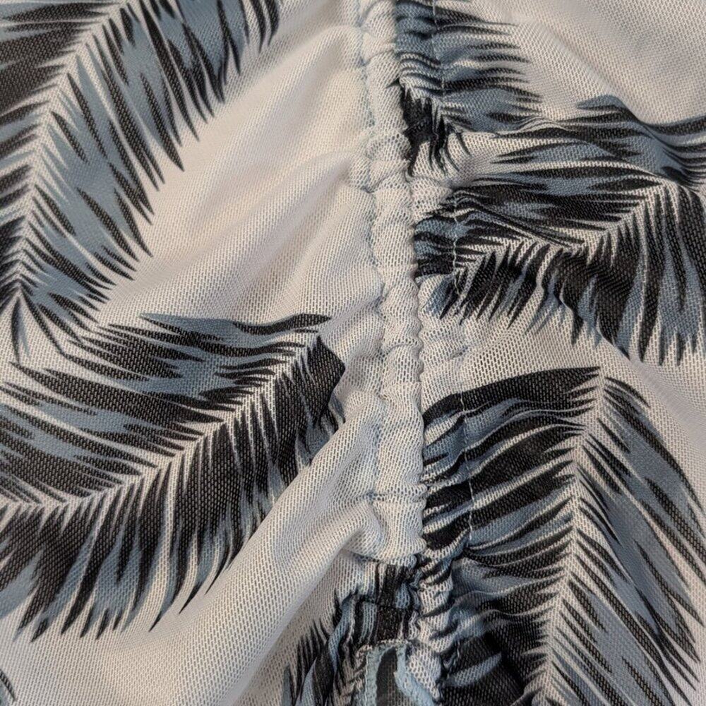 Palm Print Swim Cover Up Skirt Black White Tropical Beach 10-11Y - Picture 2 of 4